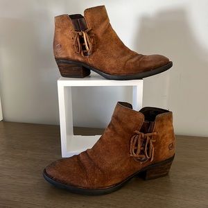 Born Distressed nubuck suede bootie